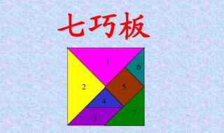 七巧板的拼法(七巧板完整的图形为一个正方形)